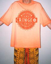 CERTIFIED CONSERVATIVE CRINGE TEE IN TANGERINE