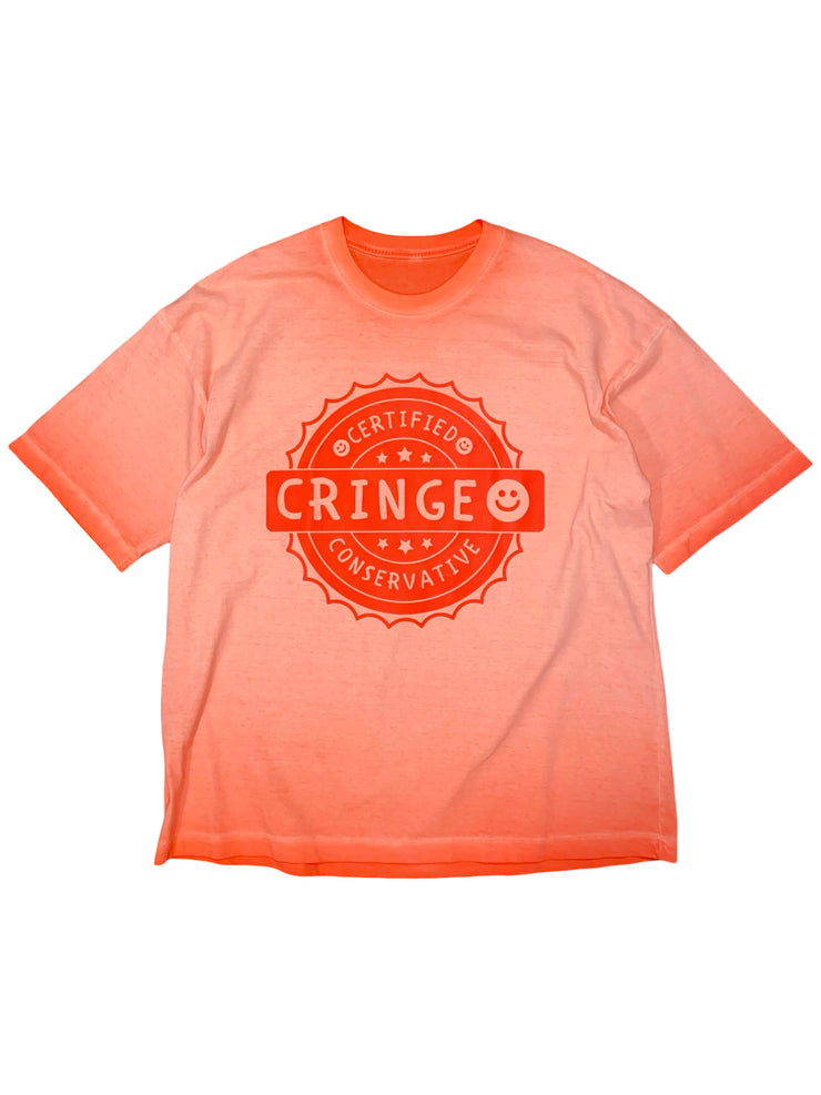 CERTIFIED CONSERVATIVE CRINGE TEE IN TANGERINE